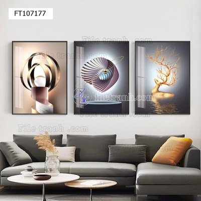 File tranh gốc File tranh hiện đại pha lê gương FT107177 (bản quyền) Filetranh.com