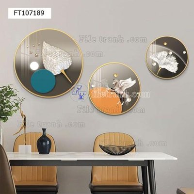 File in trần File tranh hiện đại pha lê gương FT107189 (bản gốc) bầu trời