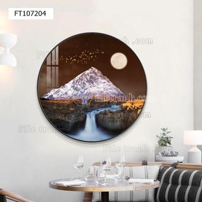 Hình ảnh file gốc File tranh hiện đại pha lê gương FT107204 cho in UV