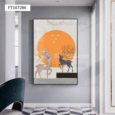 File gốc File tranh hiện đại pha lê gương FT107286 (dành cho trang trí nội thất)