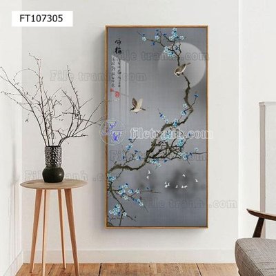 File gốc File tranh hiện đại pha lê gương FT107305 (in mica) làm bảng hiệu