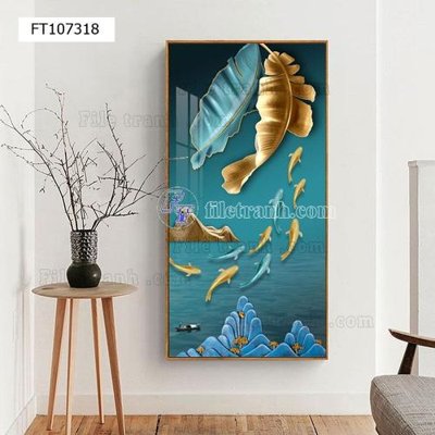 File tranh File tranh hiện đại pha lê gương FT107318 (gốc) phong cách tối giản