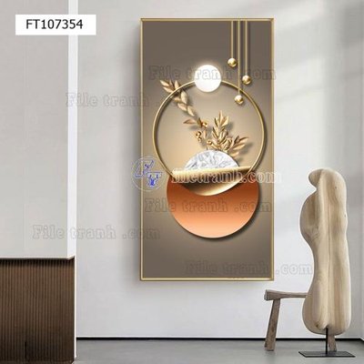 File tranh File tranh hiện đại pha lê gương FT107354 (gốc) chủ đề con người