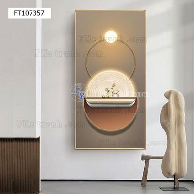File tranh in tráng gương File tranh hiện đại pha lê gương FT107357 (siêu nét)