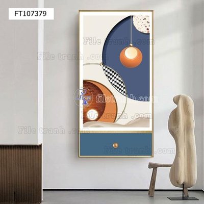Ảnh gốc file in lụa File tranh hiện đại pha lê gương FT107379 chi tiết