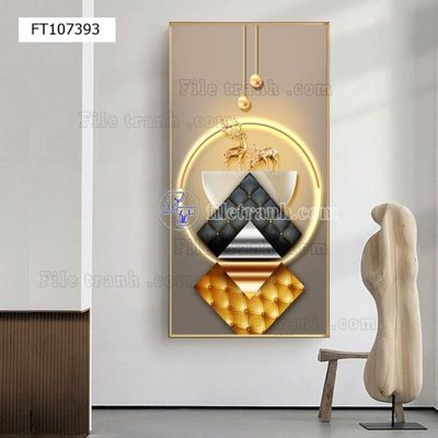 File in ấn File tranh hiện đại pha lê gương FT107393 (bản gốc) cao cấp