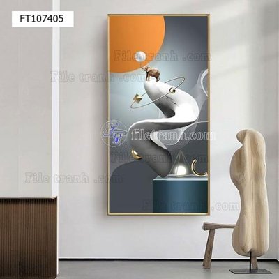 Chi tiết file gốc File tranh hiện đại pha lê gương FT107405 (cho in tráng gương)