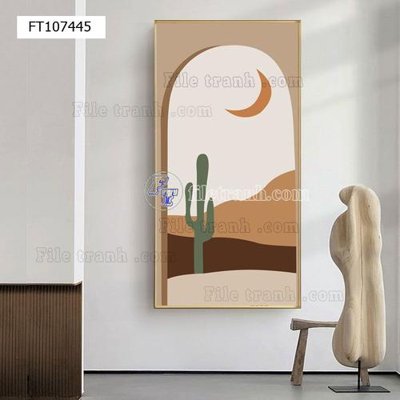 File in trần File tranh hiện đại pha lê gương FT107445 (bản gốc) phong cảnh