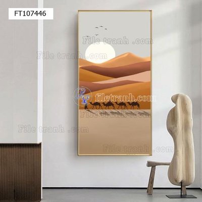 File gốc File tranh hiện đại pha lê gương FT107446 (in lụa) họa tiết 3D