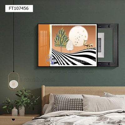File gốc File tranh hiện đại pha lê gương FT107456 (in lụa) cao cấp