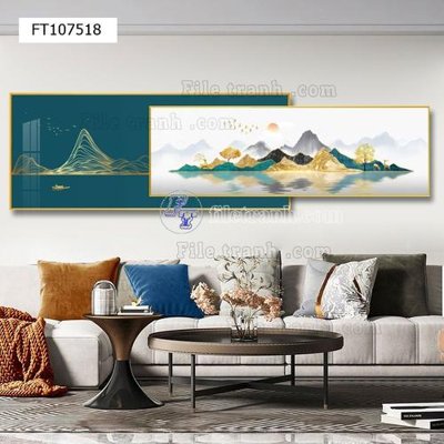 File tranh File tranh hiện đại pha lê gương FT107518 (bản gốc) in lụa 5D