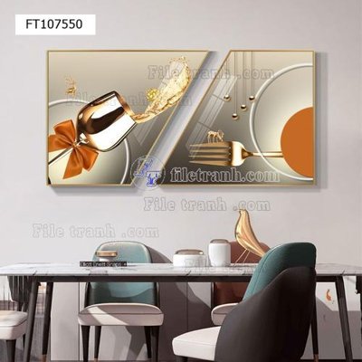 File in ấn File tranh hiện đại pha lê gương FT107550 (bản gốc) sắc nét