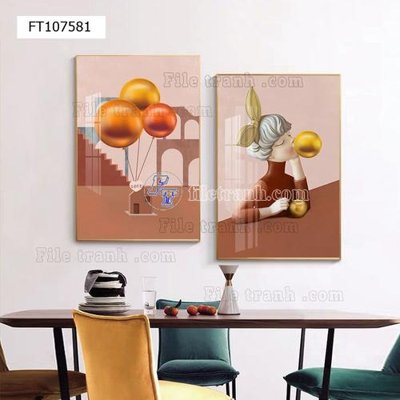 File in trần File tranh hiện đại pha lê gương FT107581 (bản gốc) trời sao