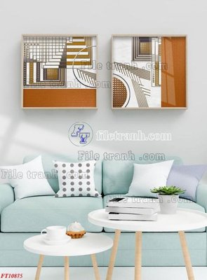 File gốc File tranh bộ hiện đại FT3367875 (in lụa) cao cấp