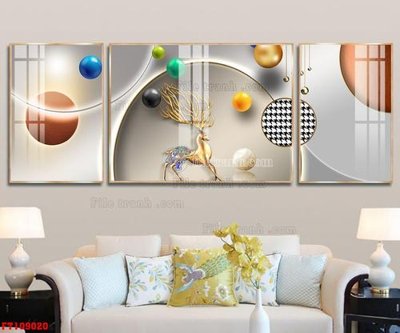 File in mica File tranh hiện đại pha lê gương FT109020 (ảnh gốc) đẹp