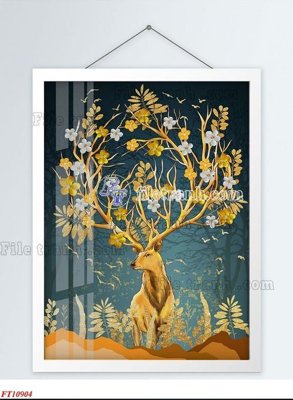 Hình ảnh file gốc File tranh bộ hiện đại FT3628904 cho in UV