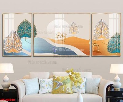 Ảnh gốc File tranh hiện đại pha lê gương FT109040 (độ nét cao) in mica