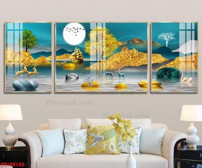 File gốc File tranh hiện đại pha lê gương FT109123 (chuẩn màu) cho in offset