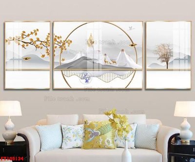 Hình ảnh file gốc File tranh hiện đại pha lê gương FT109134 cho in UV