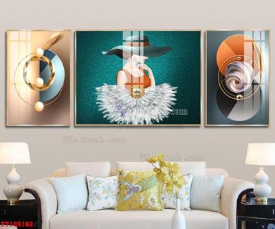 File in trần File tranh hiện đại pha lê gương FT109162 (bản gốc) 5D