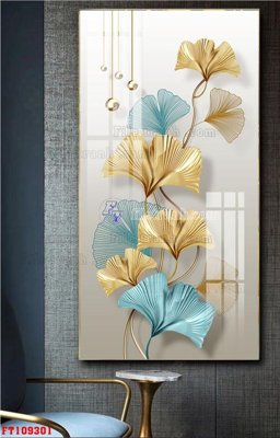 File gốc File tranh hiện đại pha lê gương FT109301 (in lụa) tranh thuận buồm