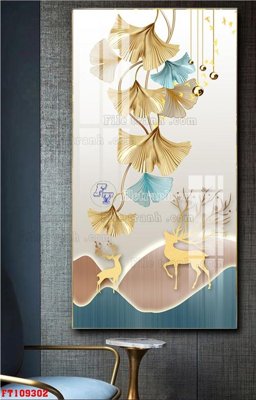 File tranh in tráng gương File tranh hiện đại pha lê gương FT109302 (siêu nét)