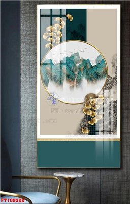 File gốc File tranh hiện đại pha lê gương FT109322 (dành cho trang trí nội thất)