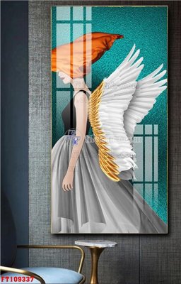 File tranh in tráng gương File tranh hiện đại pha lê gương FT109337 (siêu nét)