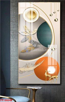 File in lụa File tranh hiện đại pha lê gương FT109346 (chất lượng cao) File tranh hiện đại pha lê gương FT109346