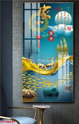 File ảnh File tranh hiện đại pha lê gương FT109347 (gốc) cho trang trí nhà hàng