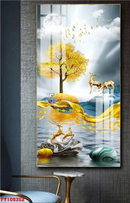 File tranh ảnh gốc File tranh hiện đại pha lê gương FT109352 dùng cho in khổ lớn