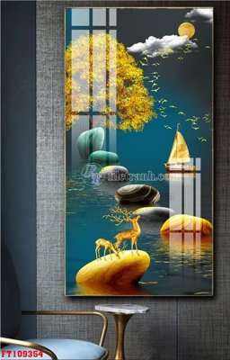 File ảnh File tranh hiện đại pha lê gương FT109354 (gốc) trang trí khách sạn