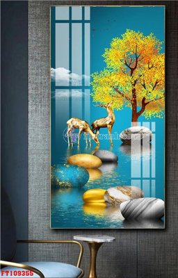 File tranh gốc File tranh hiện đại pha lê gương FT109355 (bản quyền) file PSD