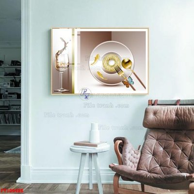 File gốc File tranh hiện đại pha lê gương FT109426 (dành cho trang trí nội thất)