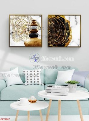 File in mica File tranh bộ hiện đại FT4330982 (bản gốc) làm vách ngăn