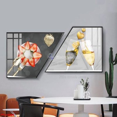 File tranh File tranh hiện đại pha lê gương FT110084 (bản gốc) in lụa dán tường
