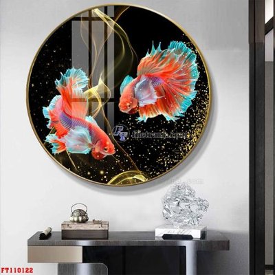 Hình ảnh file gốc in lụa File tranh hiện đại pha lê gương FT110122