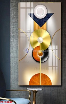 File in trần File tranh hiện đại pha lê gương FT110205 (bản gốc) mây trời