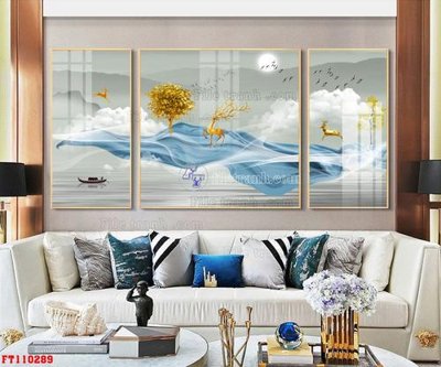 File tranh PSD File tranh hiện đại pha lê gương FT110289 chất lượng cao