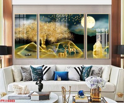 File PSD File tranh hiện đại pha lê gương FT110303 (bản gốc) đã tách nền