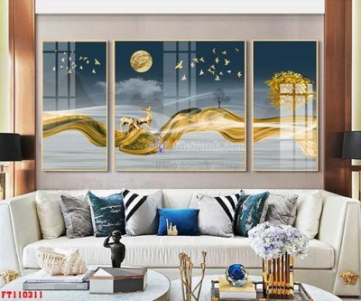 File gốc File tranh hiện đại pha lê gương FT110311 (in lụa) tranh thuận buồm
