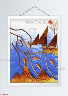 Tải file File tranh bộ hiện đại FT11035 (gốc) làm tranh trang trí
