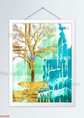 Download file gốc File tranh bộ hiện đại FT11037 (in mica) trang trí
