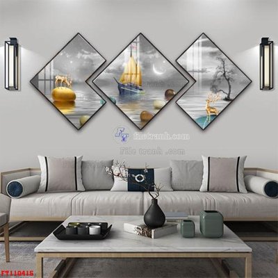 Tải về hình ảnh gốc File tranh hiện đại pha lê gương FT110415 sắc nét