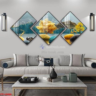 File tranh File tranh hiện đại pha lê gương FT110422 (gốc) chủ đề trừu tượng