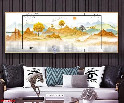 File gốc File tranh hiện đại pha lê gương FT110454 (dành cho trang trí nội thất)