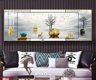 File in mica File tranh hiện đại pha lê gương FT110457 (ảnh gốc) đẹp