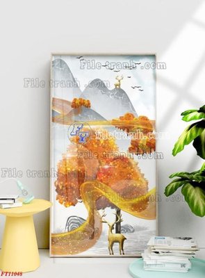 File in ấn File tranh bộ hiện đại FT11048 chuyên nghiệp