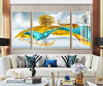 File PSD File tranh hiện đại pha lê gương FT111 (bản gốc) dễ dàng edit