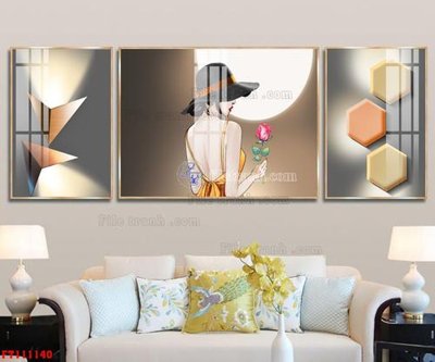 Download file gốc File tranh hiện đại pha lê gương FT111140 (in mica) trong suốt